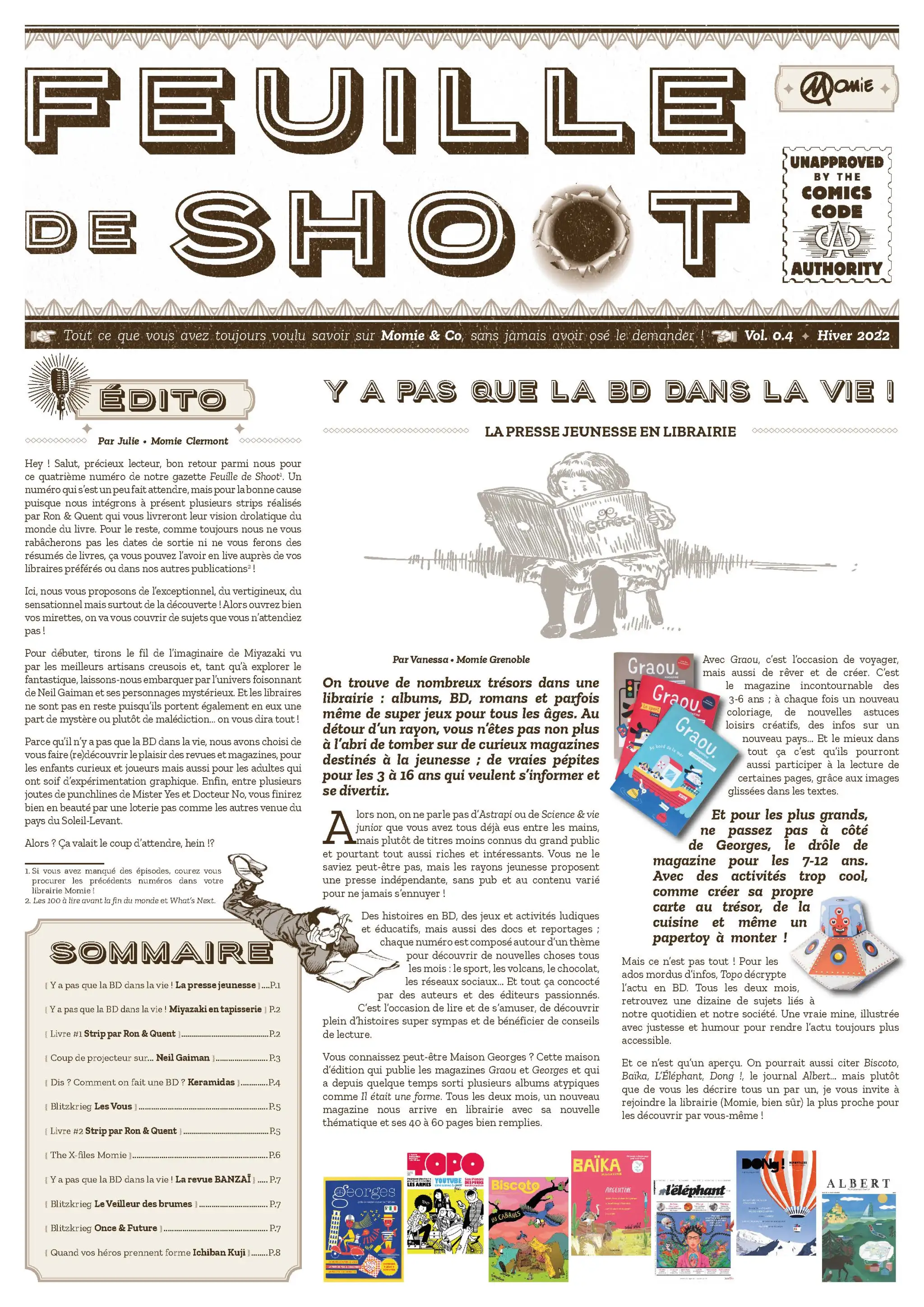 Feuille de shoot #4 – hiver 2023