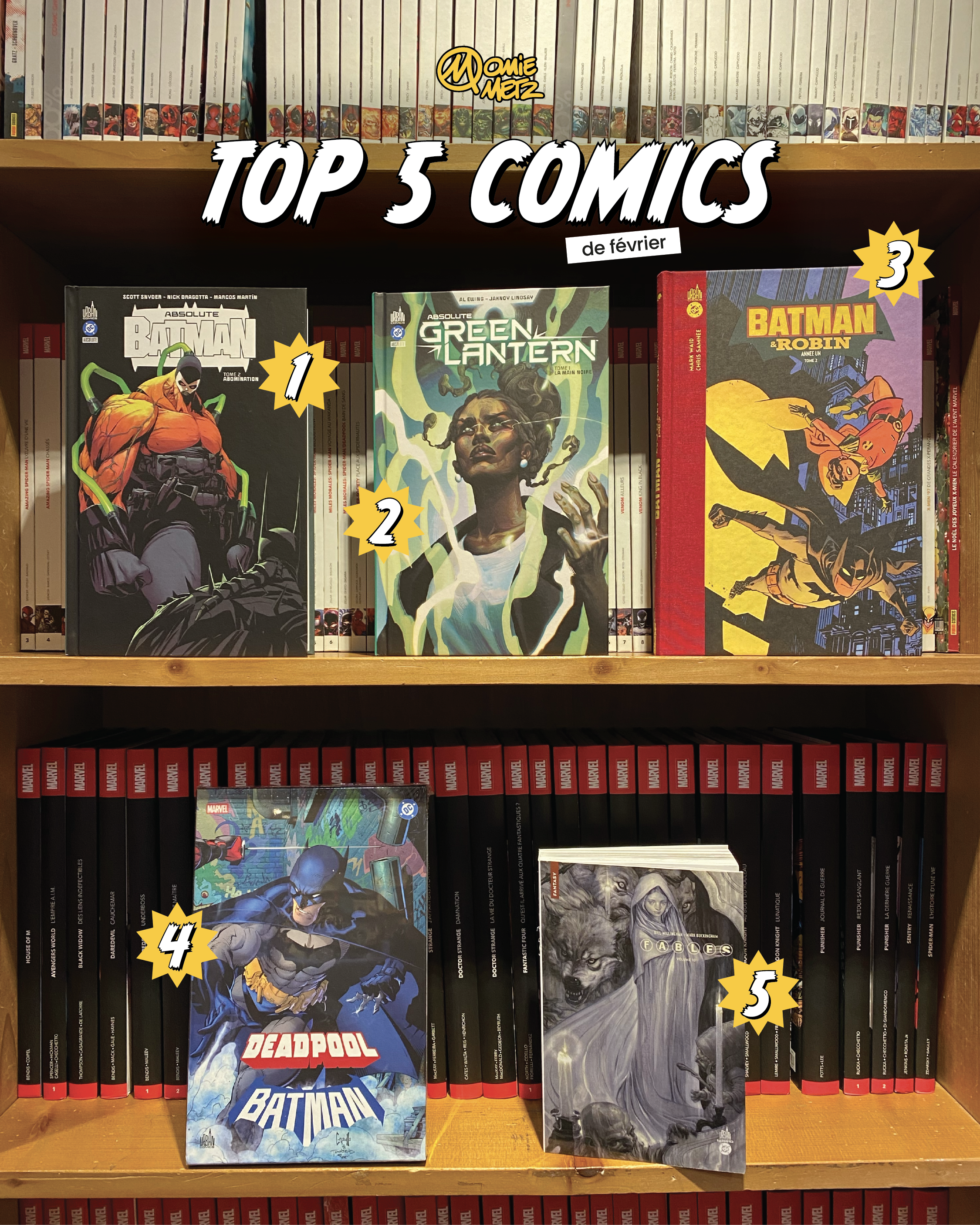LE TOP 5 des ventes COMICS – FÉVRIER 2026